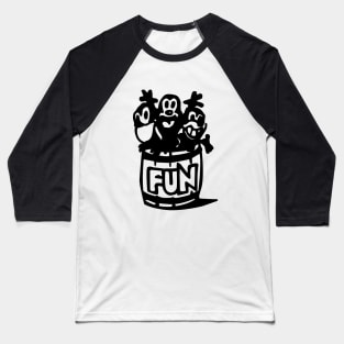 Barrel Of Monkeys Blotter Art Baseball T-Shirt